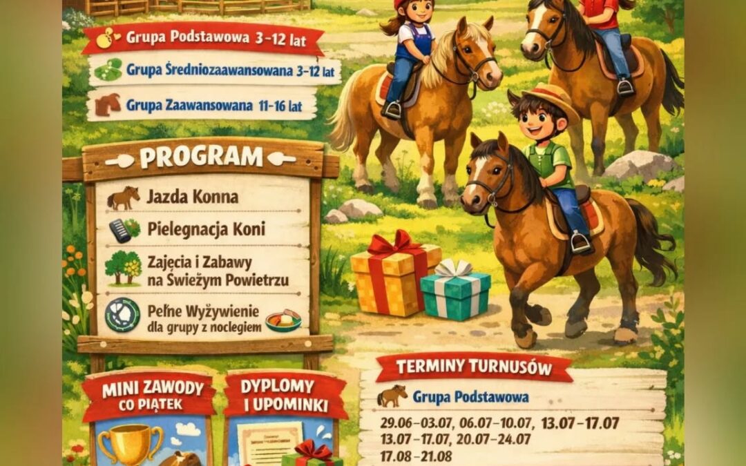 Wakacyjna Przygoda w Siodle! Zajęcia wakacyjne w stadninie na Ranczu Załpa